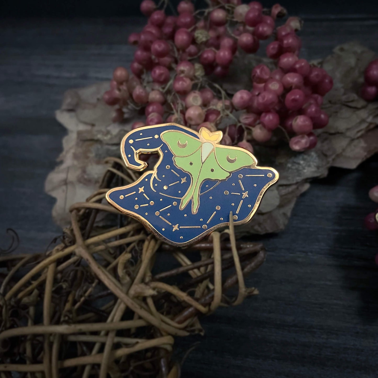 Luna Witch Pin