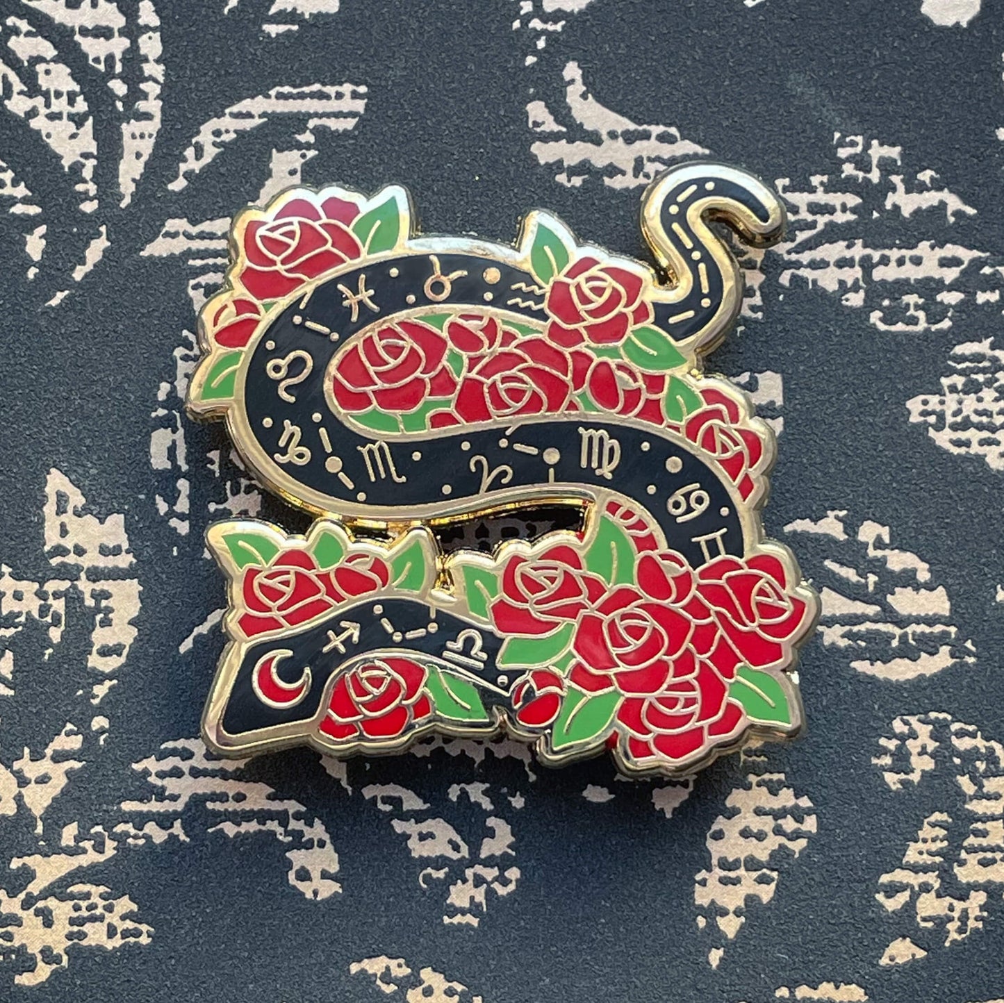 Eternal Ebony Snake Pin