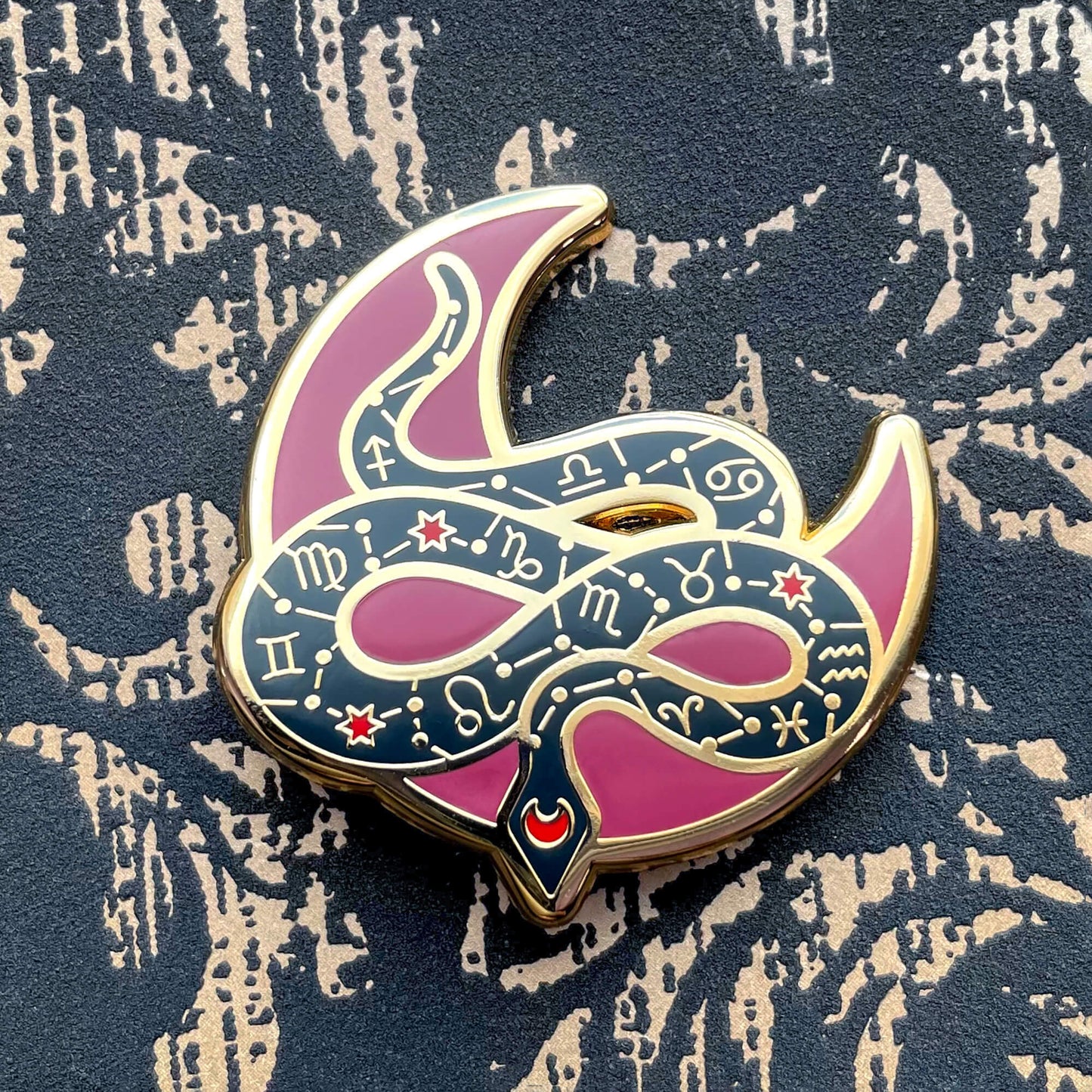 Blood Moon Snake Pin