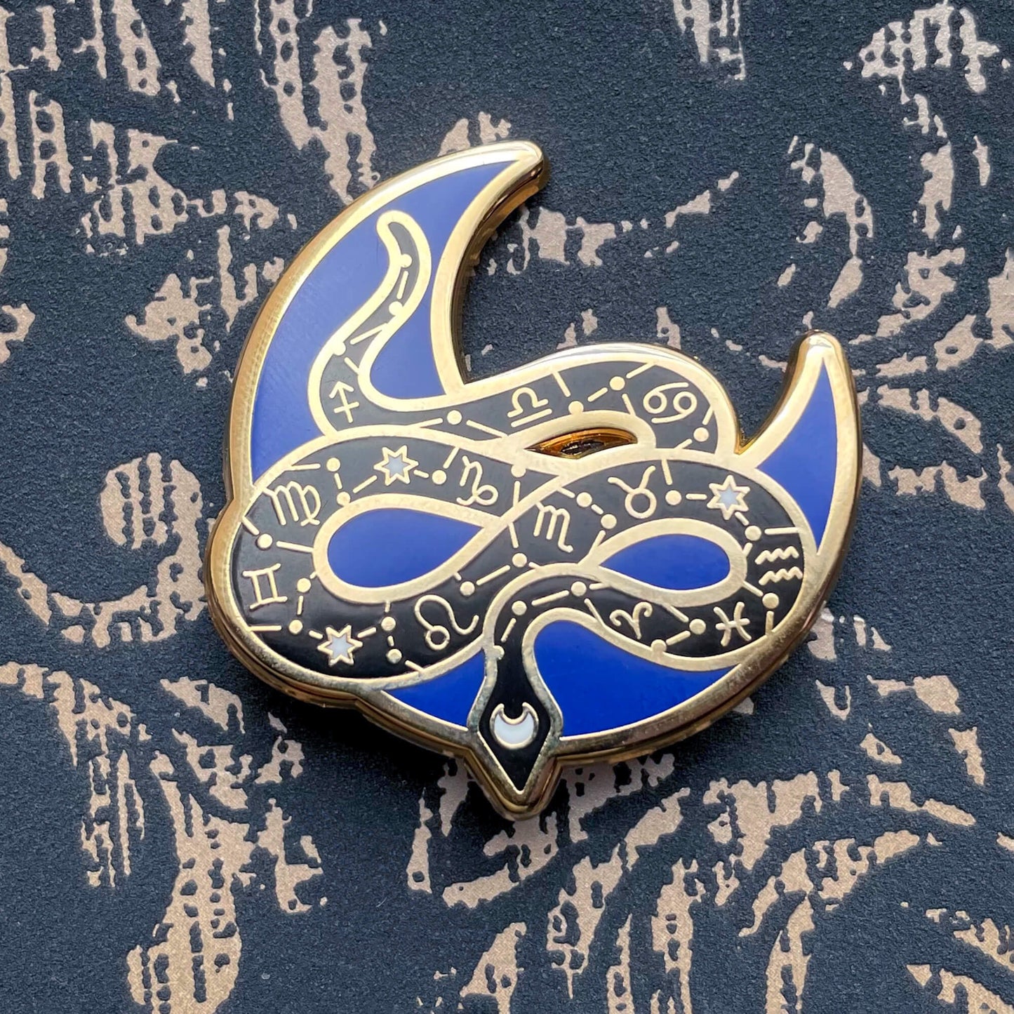 Blue Moon Snake Pin