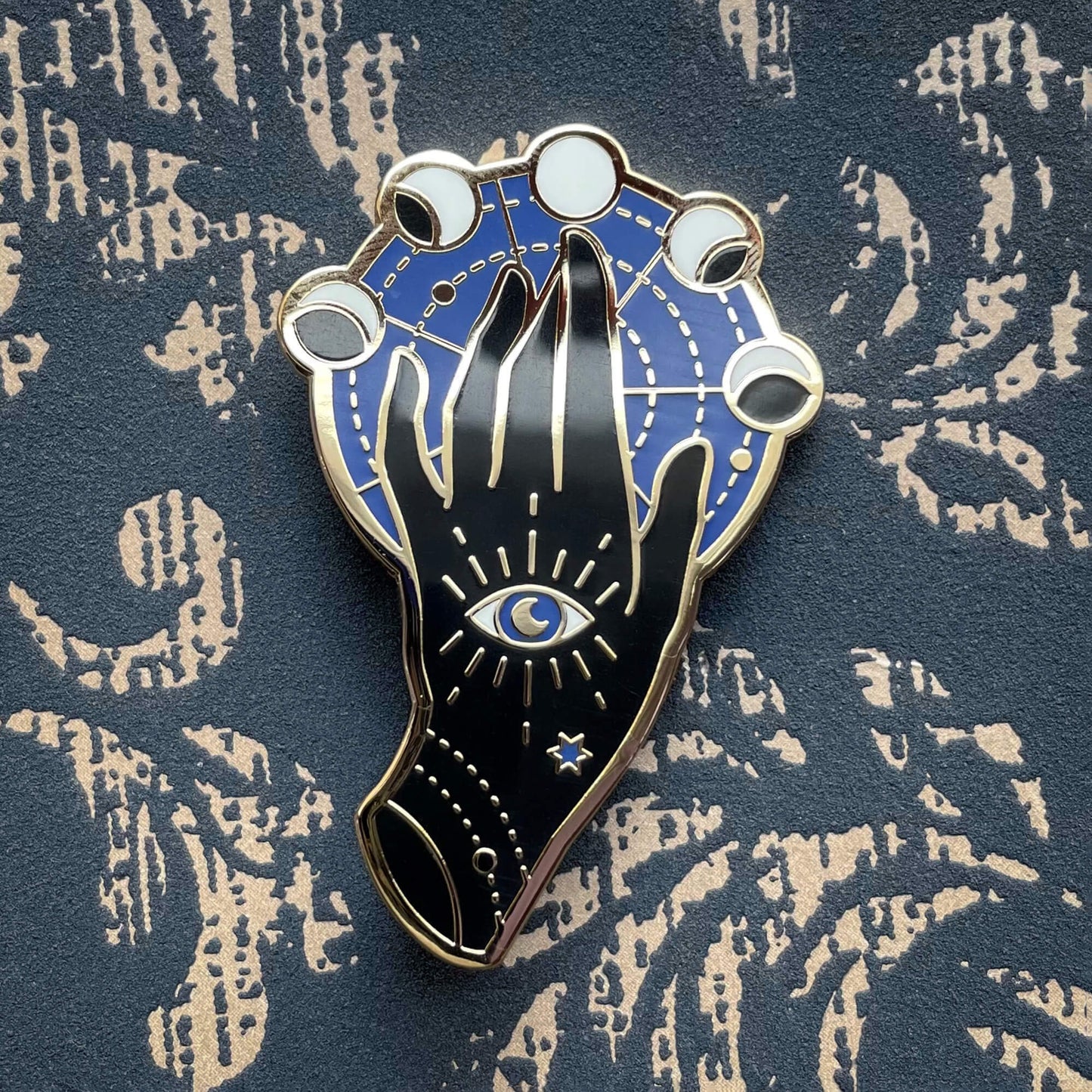 Blue Moon Hand Pin