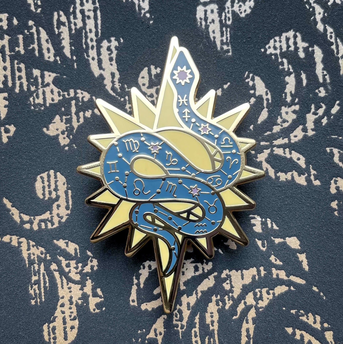 Dawn Sun Snake Pin