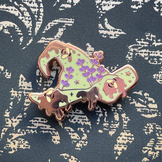 Lavender Honey Witch Pin