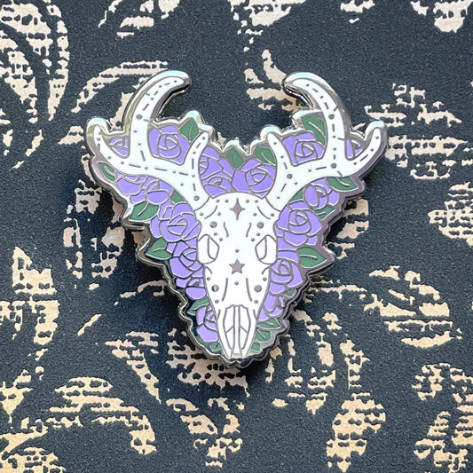 Lilac Solitude Deer Pin